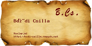 Bódi Csilla névjegykártya